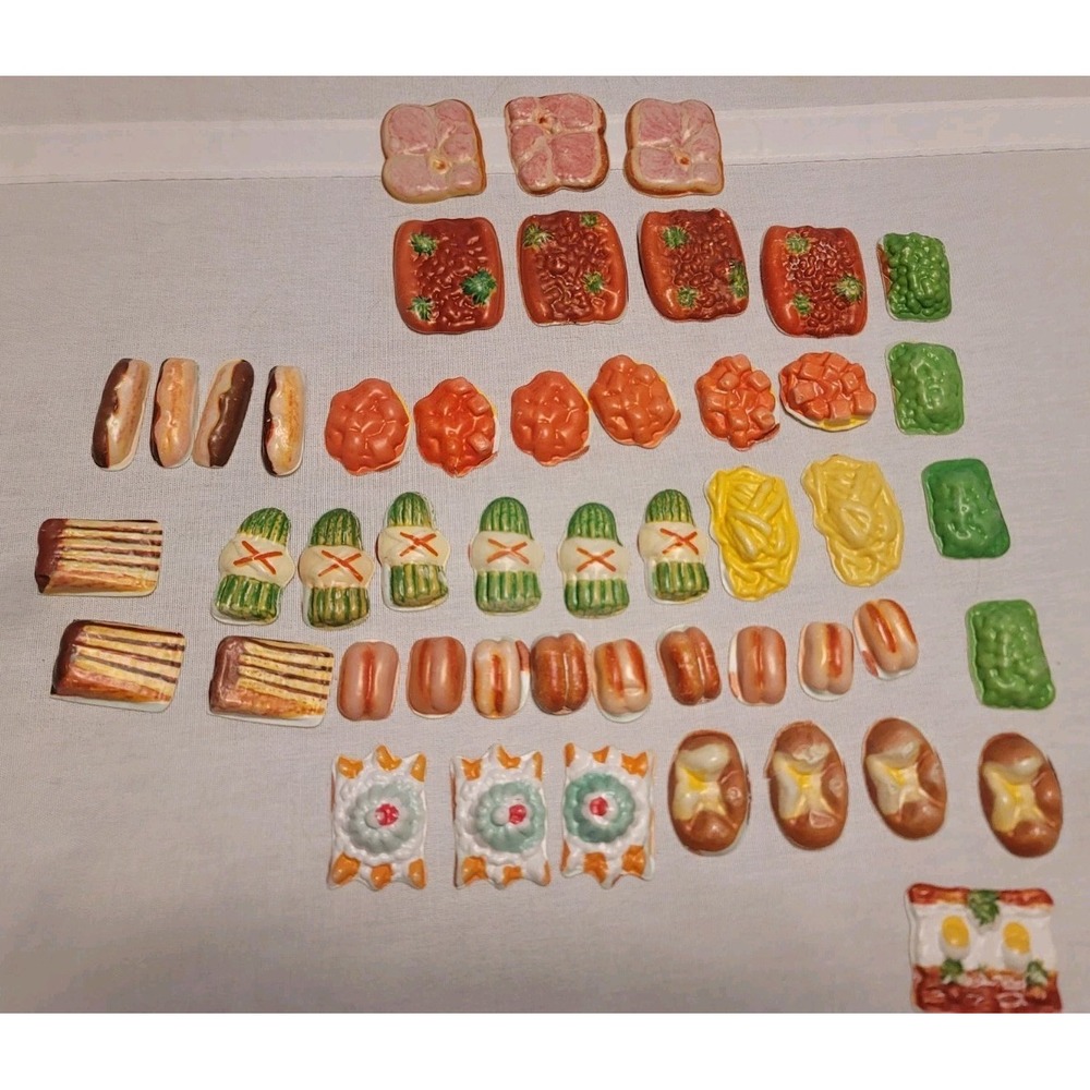 Vintage Celluloid Miniature Play Food Lot Toy Kitchen Cake Eclair 1940s 1950s - Picture 10 of 10